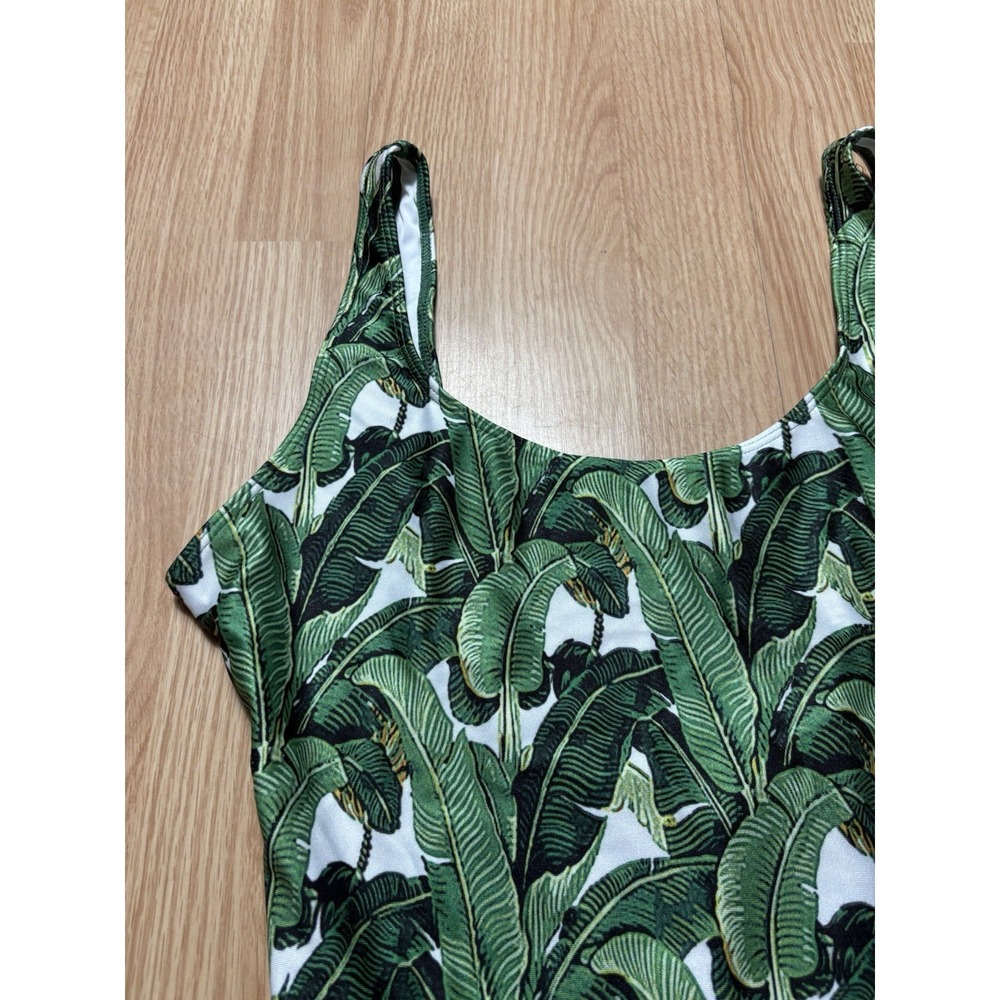 Poprageous Women's Leaf Tropical One Piece Bathing Suit Swim Size Large NWOT - Picture 2 of 9